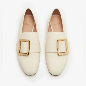 Bally Janelle Buckled Slip-on Loafers, Size 8